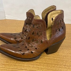 Ariat Brien  Leather Cutout Ankle Boots